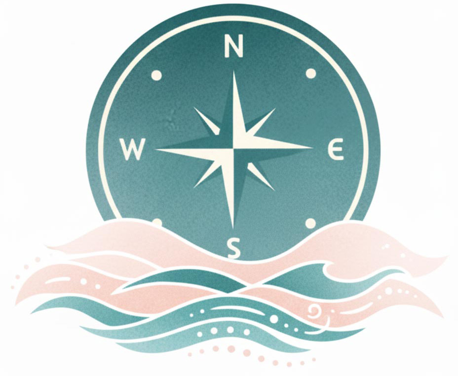 Icon Compass Waves Horizontal